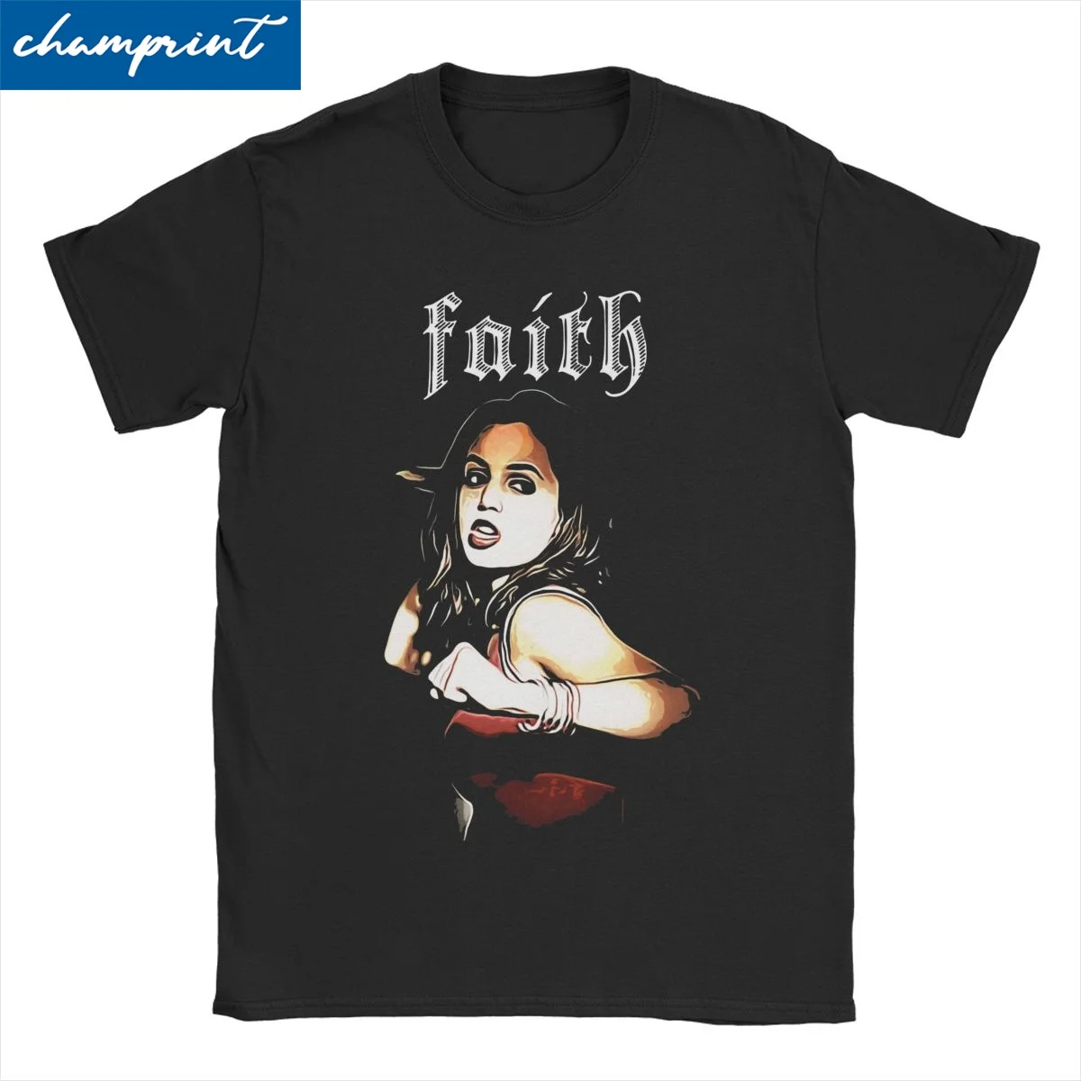 

Faith The Vampire Slayer Buffy The Vampire Slayer T-Shirts for Men Women Vintage Cotton Tees T Shirts Plus Size Clothes