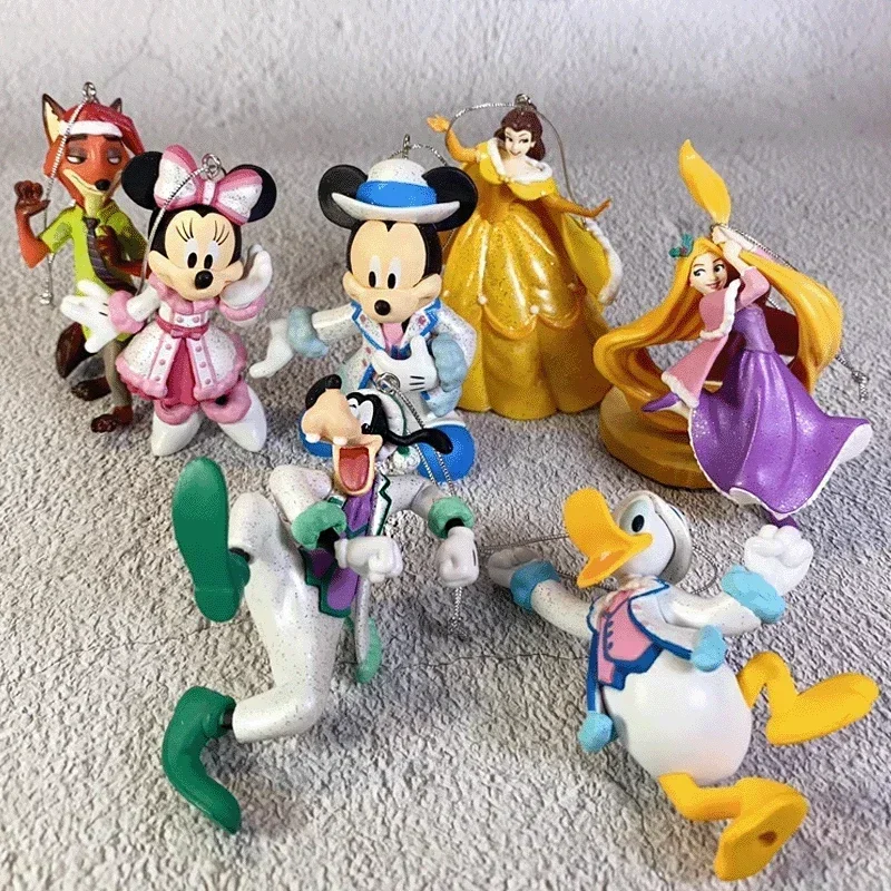 Princesses Mickeys Mouses Minniese Mousese Donaldsduck Christmases Fashionse Style Action Figures Anime Character Model Pendant