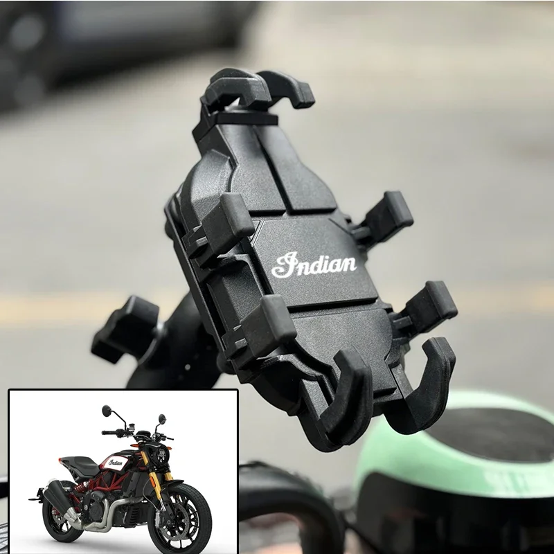 

2023 For Indian FTR 1200 S FTR1200 Carbon / Rally Chief VINTAGE Scout Motorcycle Handlebar Mobile Phone Holder GPS Stand Bracket