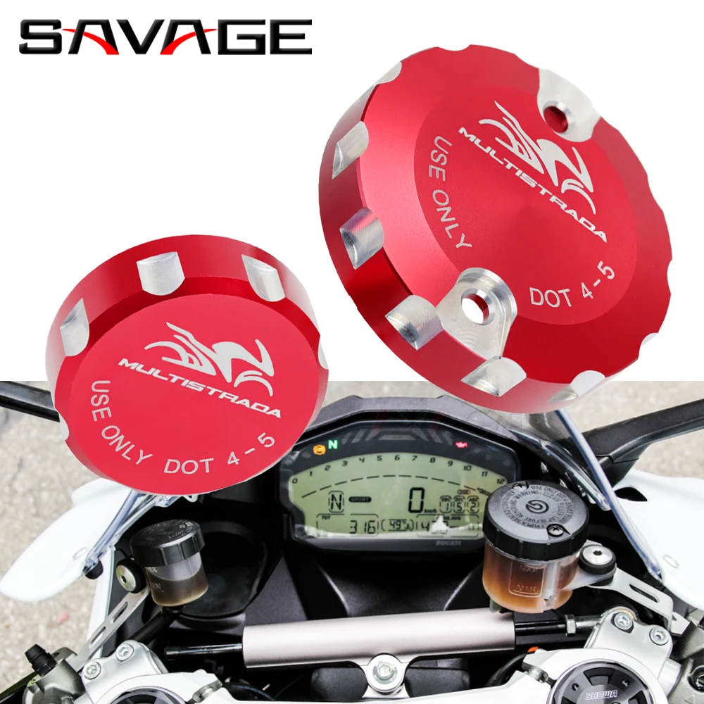 For DUCATI Multistrada V4 Front Clutch Brake Reservoir Cover 1260/S 1200 S DVT Enduro Motorcycle Fluid Cylinder Cap CNC