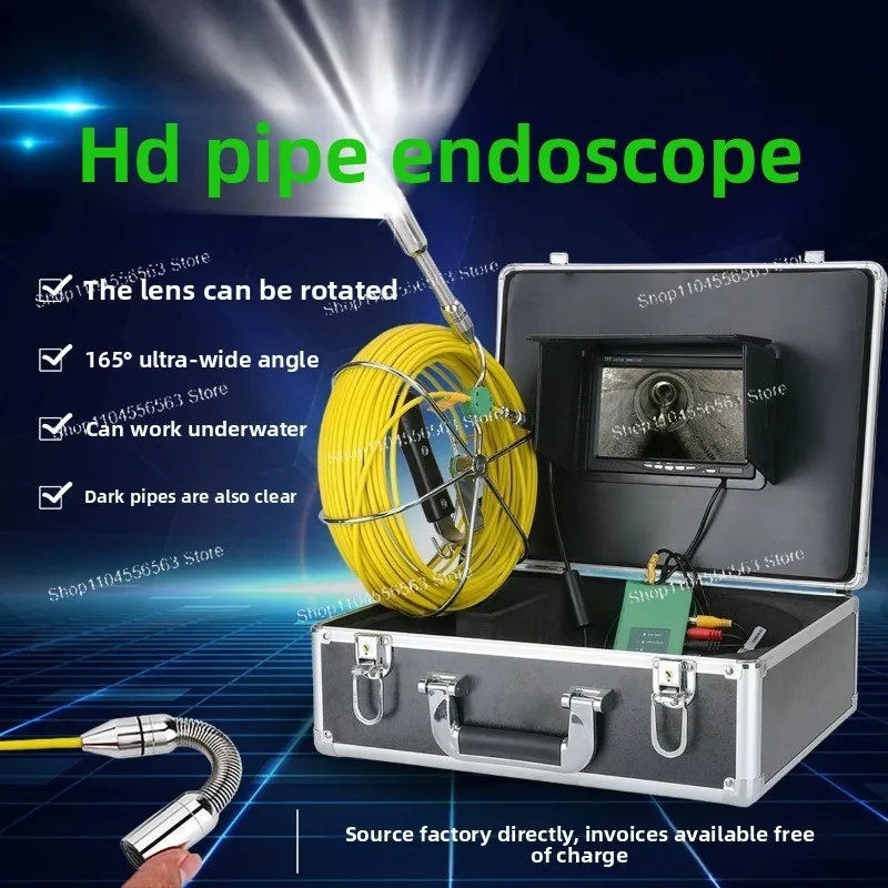 Industrial pipe endoscope visual high definition camera Municipal sewer pipe video detector Waterproof turn