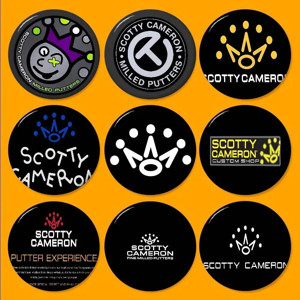 Pin de botón de Anime Golf S-Scotty C-Camerons, broche hecho a mano para ropa, insignia de dibujos animados, decoración para mochila, accesorios de joyería