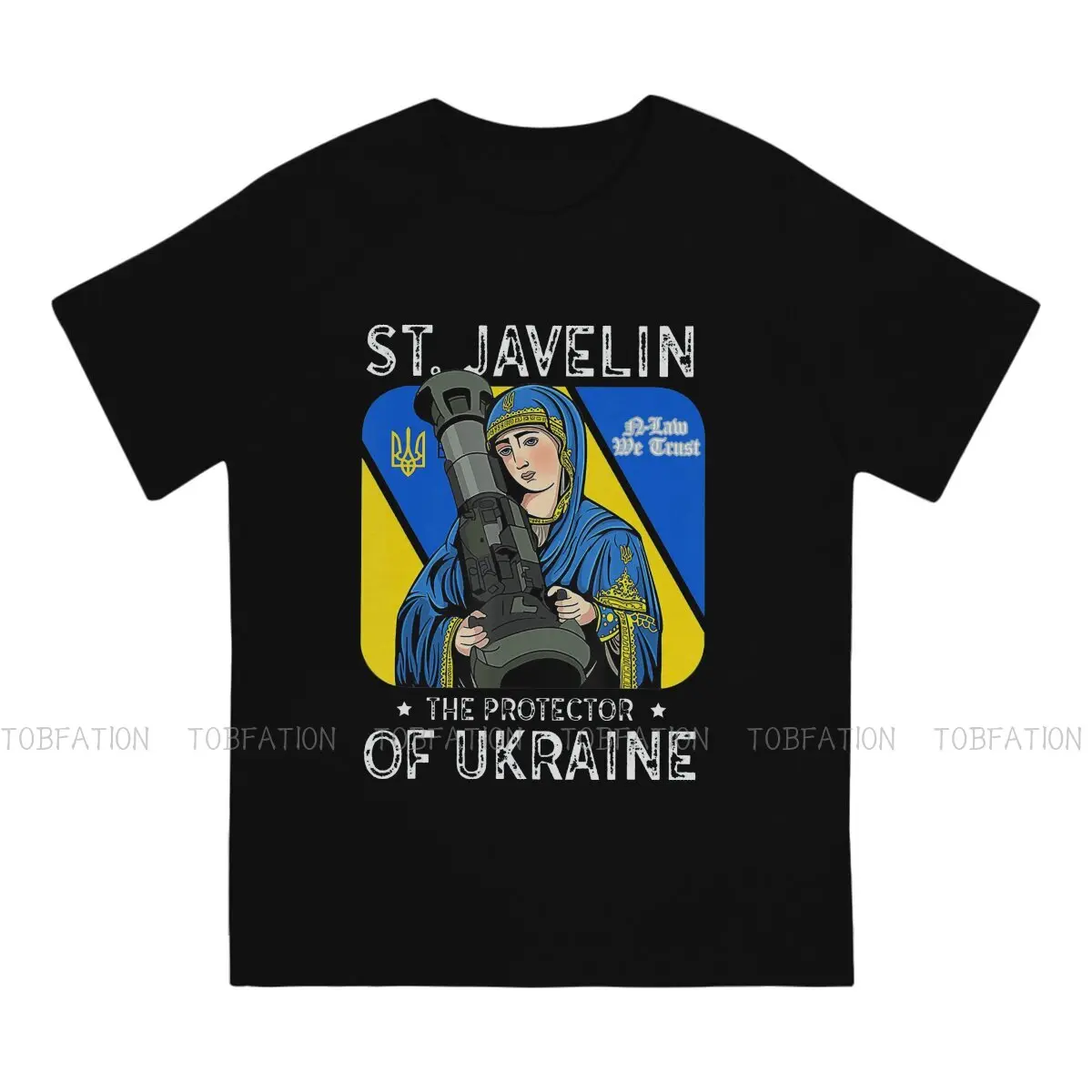 St Javelin Protector of Ukraine Tshirt New Arrival Graphic Men Classic Alternative Summer Men Streetwear Cotton Harajuku T Shirt