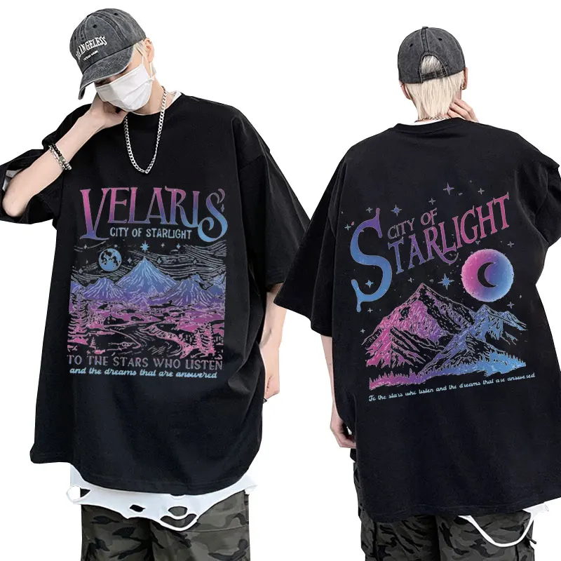 Velaris City of Starlight ACOTAR T Shirt Men Women The Night Court T-shirt Men Women Fashion Oversized Cotton T Shirts Tops Male