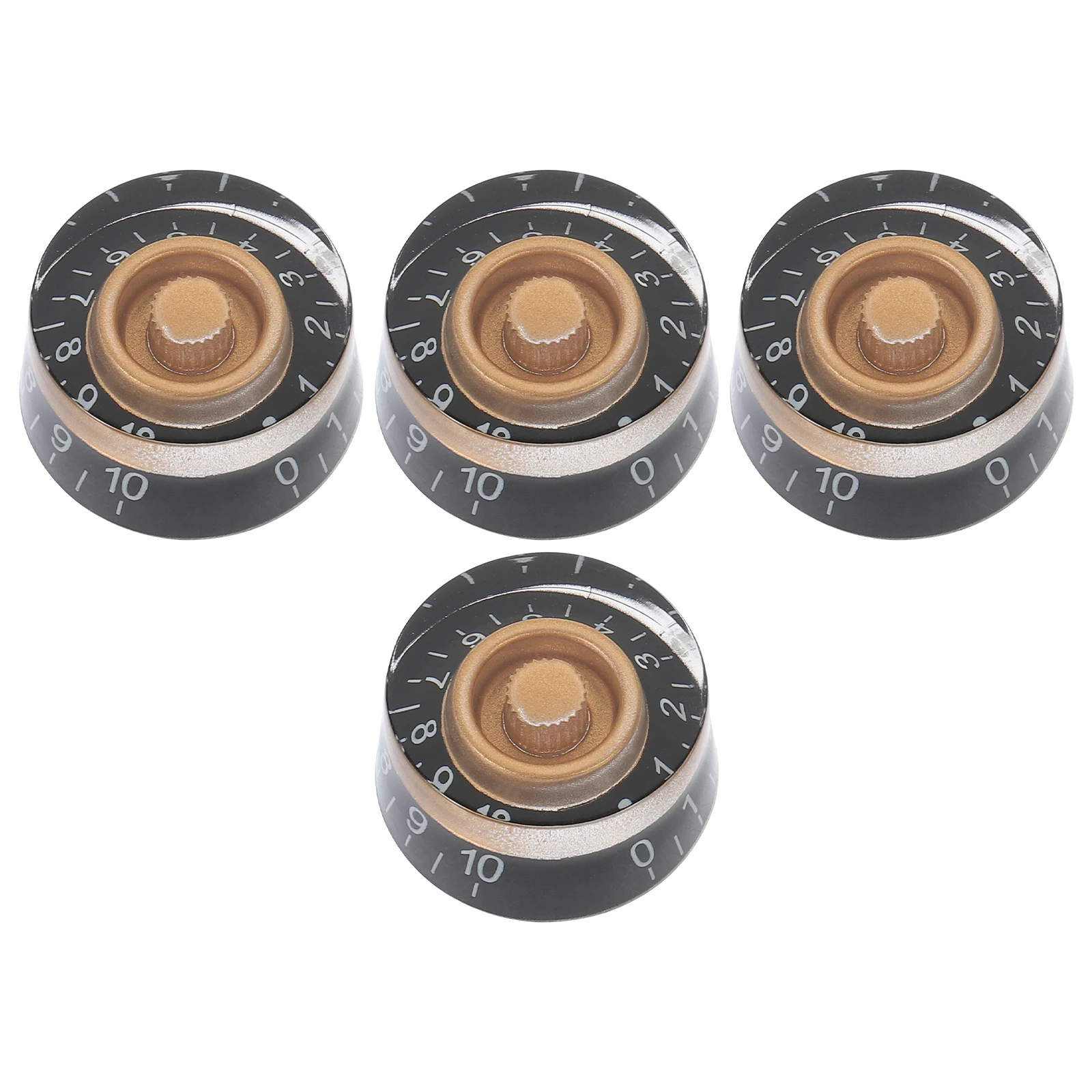 

4pcs Knobs Set Durable Electric Guitar Control Knob Acrylic Knob With White Word Numbers For