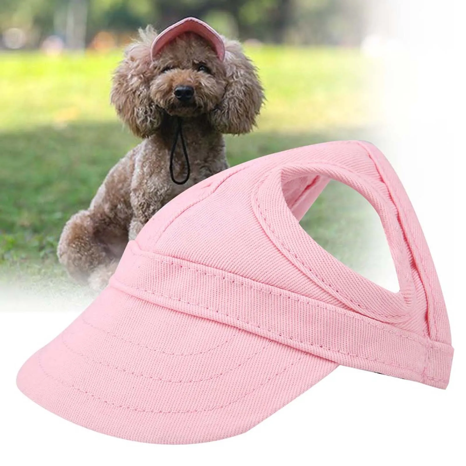 

Pet Dog Cat Baseball Outdoor Cap Sunbonnet Adjustable Stripe Summer Travel Sport Hat