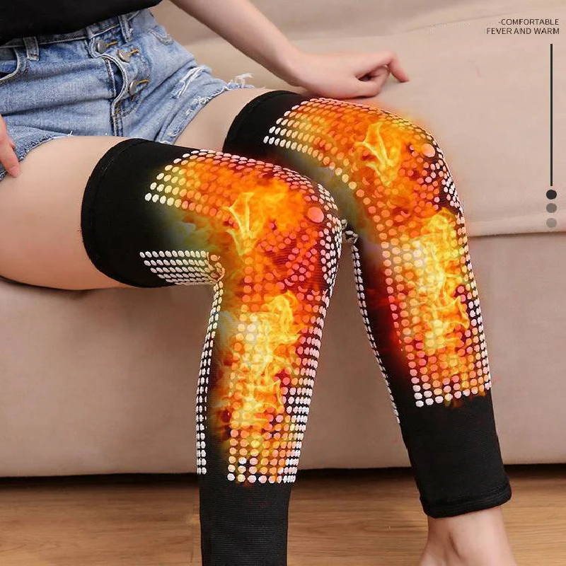 Extended Thick Aloe Warm Knee Pads, Unisex Joint Protection for Cycling, Long Tube Design, Men and Women, Winter Leg Warmers