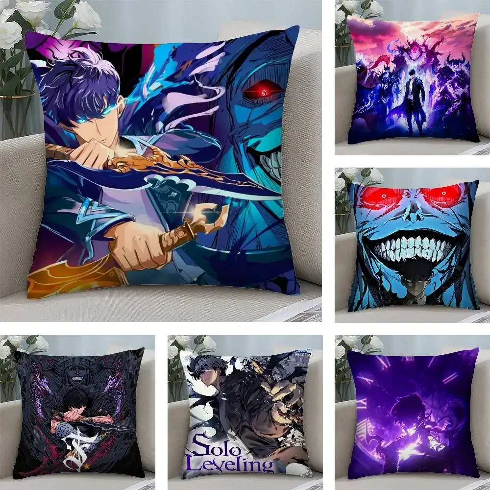 Hot Anime S-Solo Nivellierung Kissen Fall Kurze plüsch doppelseitige Druck Platz Werfen Kissen Abdeckungen Sofa Hause kissen Dekor
