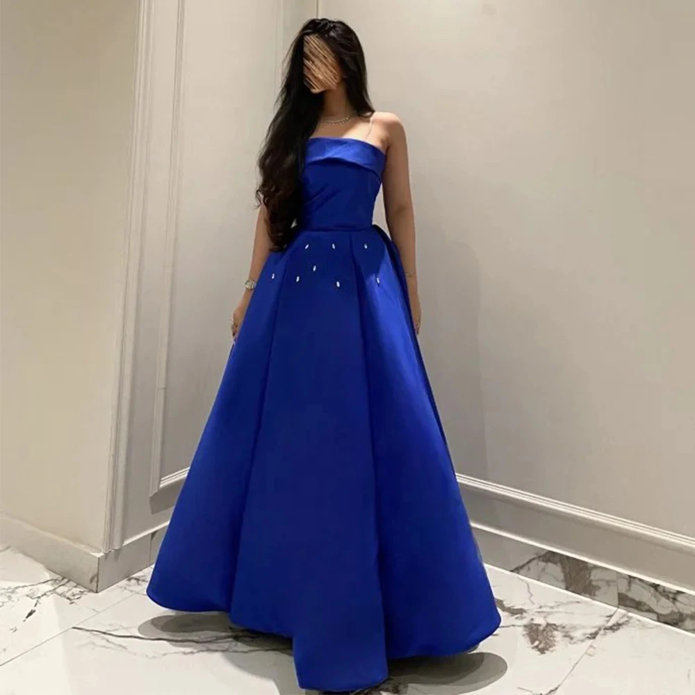 

Dream Strapless Classic A-Line Evening Dress with Beading Customized Women Colorful Prom Gowns for Wedding Party Guest New