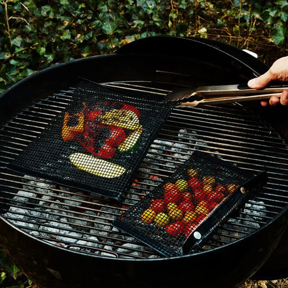 

1PC Non stick BBQ Mat 36x42cm Black PTFE Grill Mesh Pad Heat Resistant Reusable Easy Clean Grilling Supplies