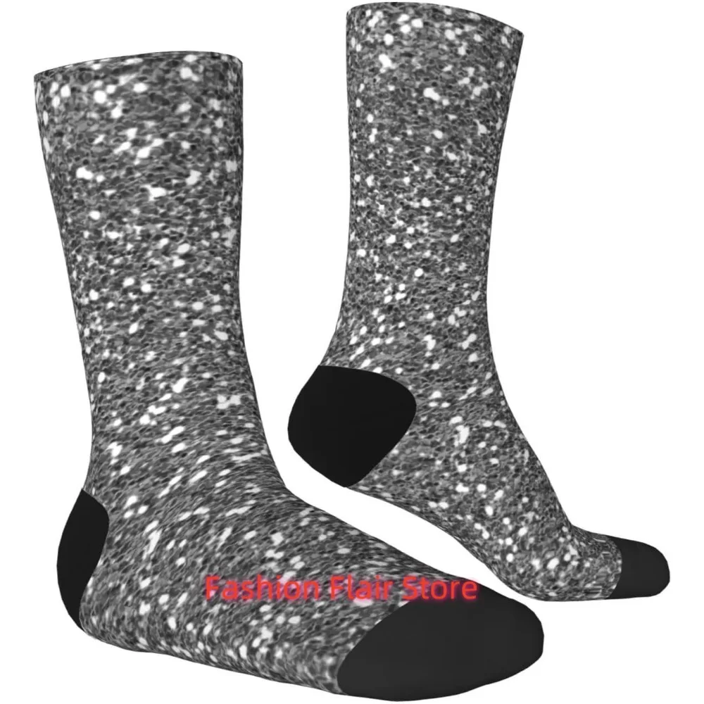 غرامة الملمس الفضي طباعة الجدة طاقم الجوارب طباعة هدايا للجنسين الرجال النساء