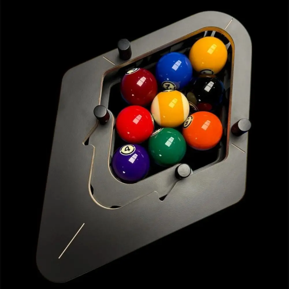 Wooden Billiards Pool Rack Adjustable 9-BALL PRO Billiard Triangle Stand Eliminates Gaps Triangle/Diamond Billiards Stand System