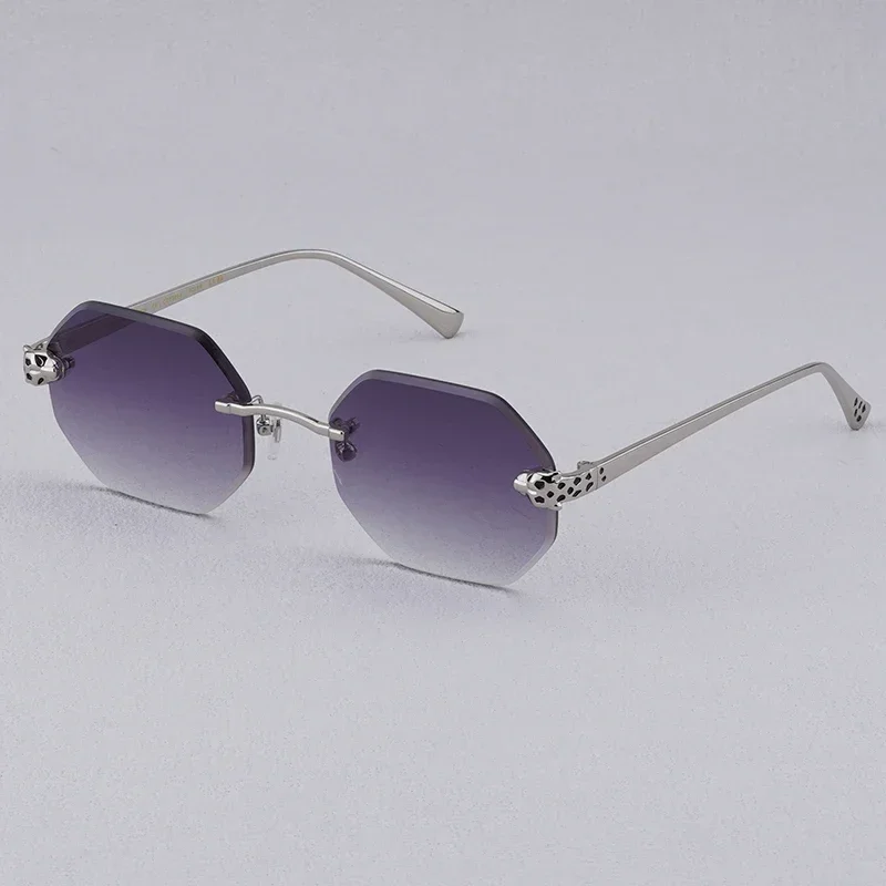 

Luxury Sunglasses Women Men Rimless Alloy High Quality Designer Fashion Outdoor UV400 Vintage Sunglasses