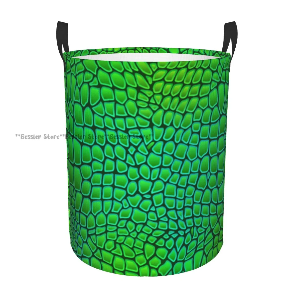 Foldable Laundry Basket for Dirty Clothes Alligator Skin Crocodile Pattern Storage Hamper