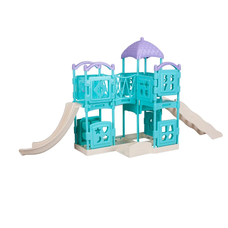 Doll House Accessories Children's Play House Toys Simulation Playground Equipment Props Slides Swings BJD Dolls Small Toys