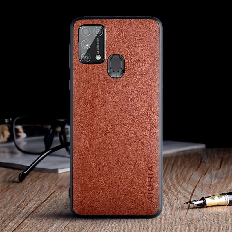 Case for Samsung Galaxy M31 funda luxury Vintage Leather skin coque phone soft cover for samsung galaxy m31 case capa