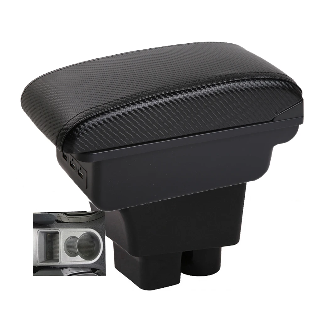 Armrest Box Central Console Storage Box with Elbow Support for Skoda Rapid