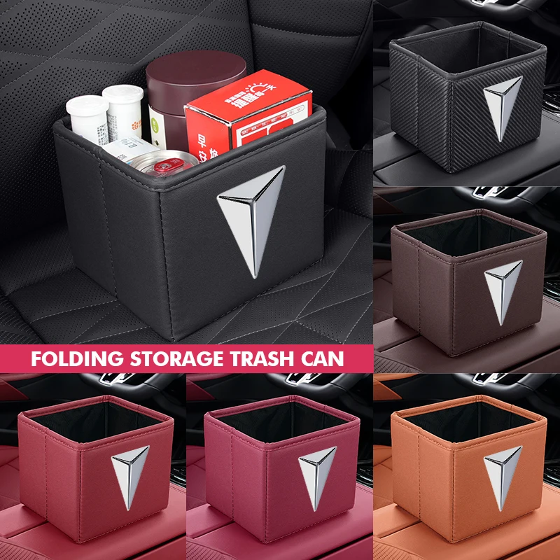 

Car Organizer Key Glasses Drink Storage Folding Trash Can For Deepal Changan SL03 SL0 S7