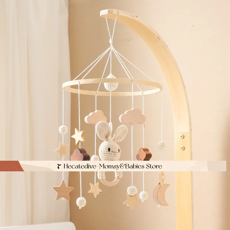 【Must Have】 Chocalhos e celulares para bebês brinquedos educativos Crochet Animal Crib Mobile ​   mini decorações brinquedos exclusivos coisas de bebê