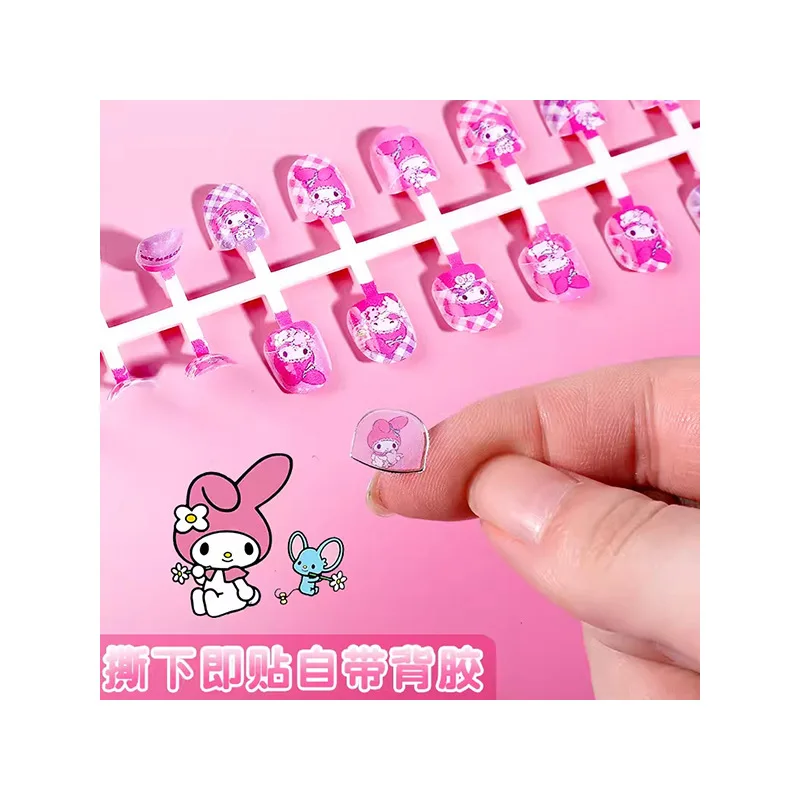 سانريو مرحبا كيتي سينامورول كورومي لطيف وحلو الكرتون الأطفال ملصقات الأظافر الإبداعية شخصية مسمار الفن ملصقات