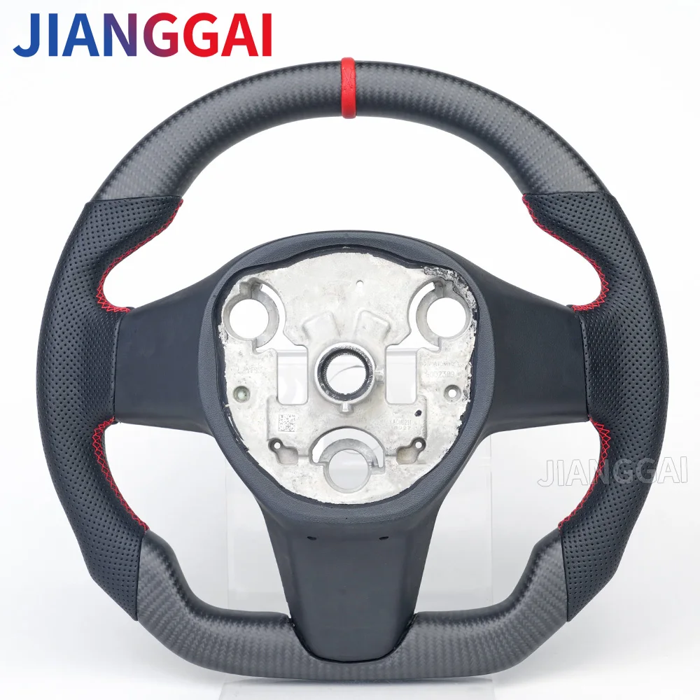 Carbon Fiber Leather Steering Wheel Suitable For Tesla Model 3 Y S 2016 2017 2018 2019 2020 2021 2022