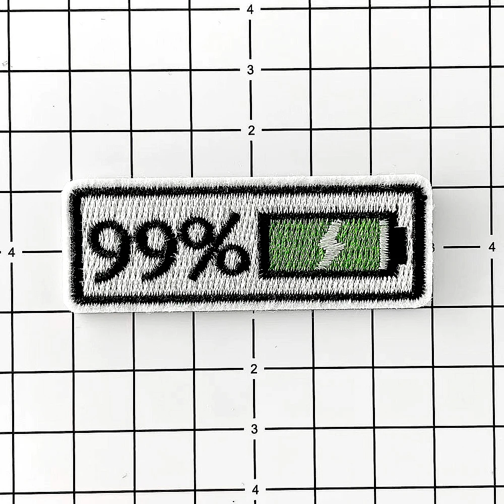 

Fully Charged Cloth Iron on Patch Badges Mend Decorate Patch Jeans Bag Clothes Apparel Sewing Decoration Applique Patches