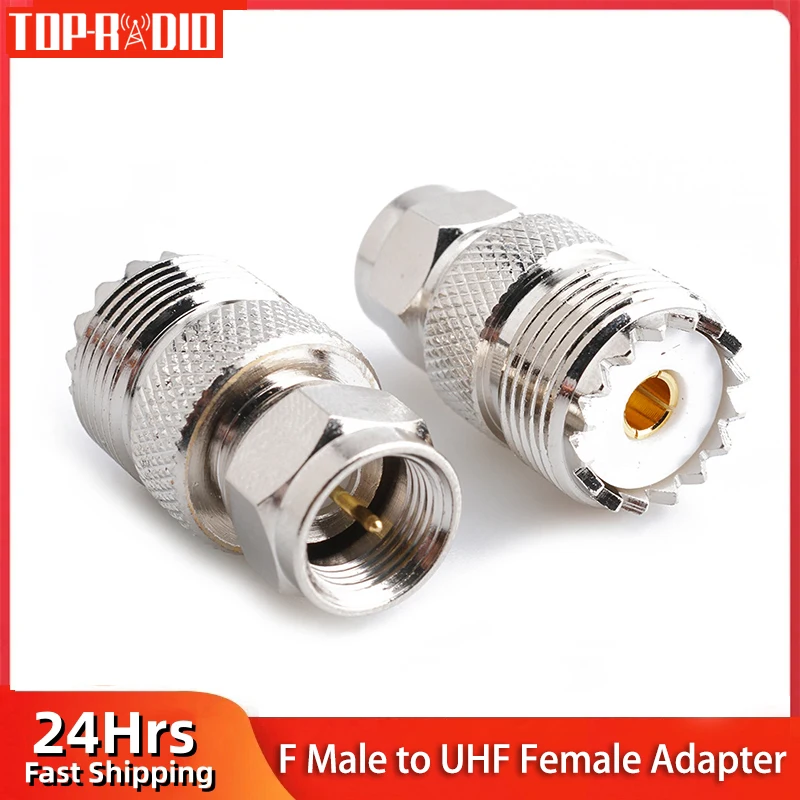 1 Piece F TV Adapter to UHF SO239 F Male to UHF Female RF Coaxial Connector SO-239 Converter