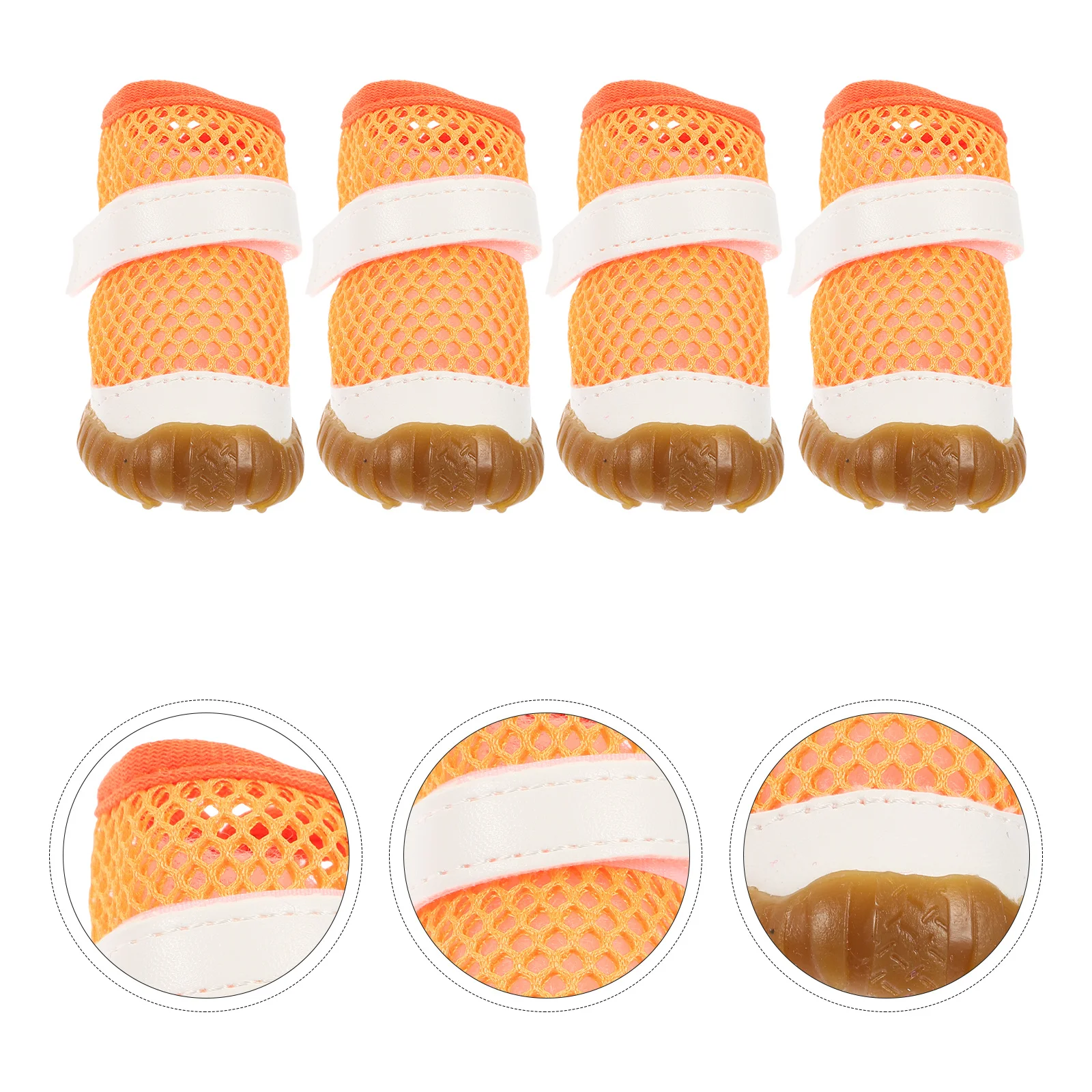 

4Pcs Summer Pet Shoes Decorative Puppy Boots Wear-Resistant Breathable Dog Accessory Protect Paws Furniture Dog Shoes