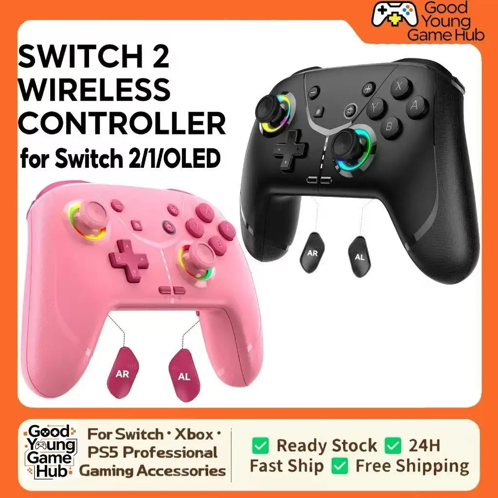 

Wireless Pro Controller for Switch, Compatible with Multiple Devices, RGB4, Vibration, Turbo Modes