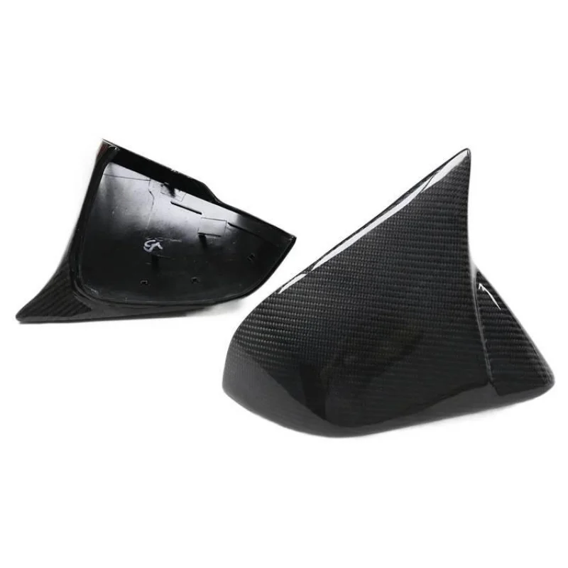 Suitable for Ford 15+ Chinese European Standard/Version Mustang Carbon Fiber Horn Rearview Mirror Cover
