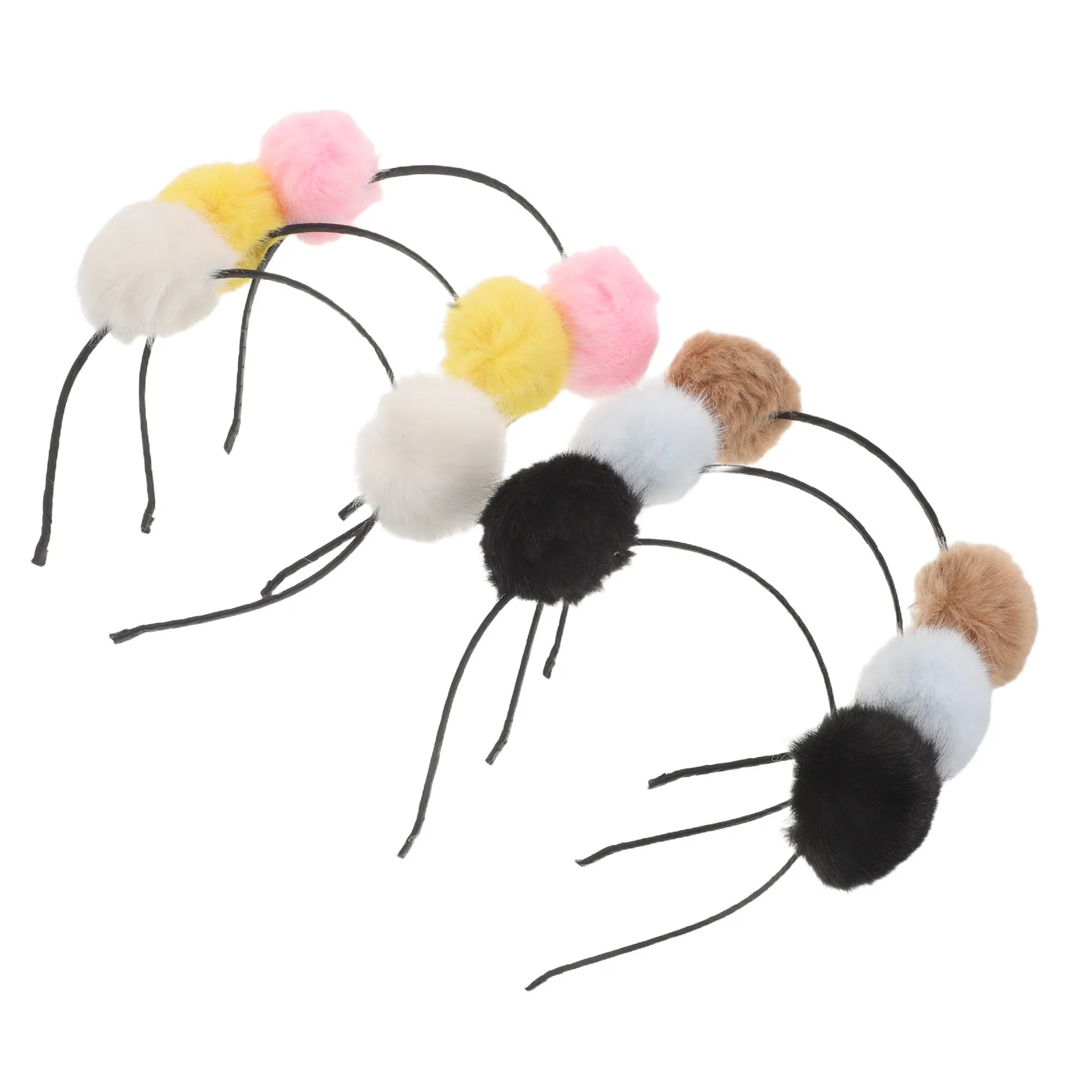 

Набор из 6 повязок на голову с помпонами в конфетных цветах для девочек, мягкие аксессуары для волос с подкладкой, повязки для волос на день рождения, детские повязки для волос с помпонами в стиле Kawaii