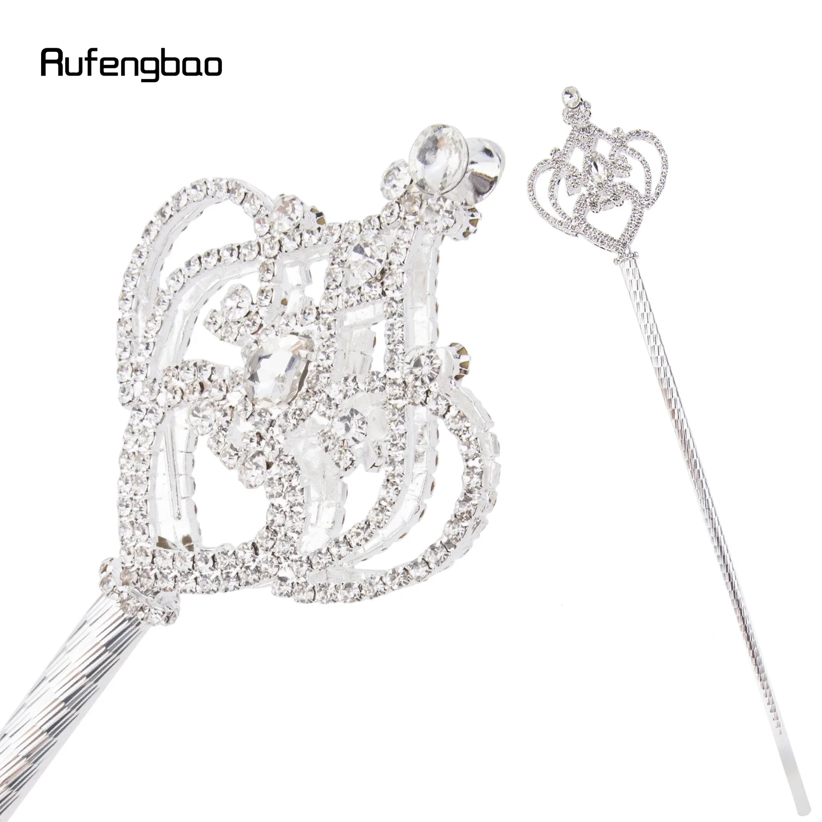 التاج الأبيض سبائك الماس تاج الجنية الصولجانات ل الأميرة الصولجانات لعصا الملاك للحزب زي حفل زفاف عيد ميلاد 50 سنتيمتر