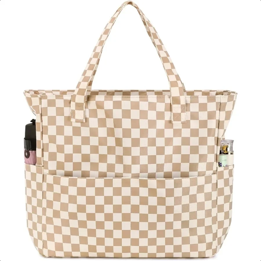 

Waterproof Beach Tote Pool Bags for Women Ladies Extra Large Gym Tote Carry On Bag With Wet Compartment for Weekender Travel