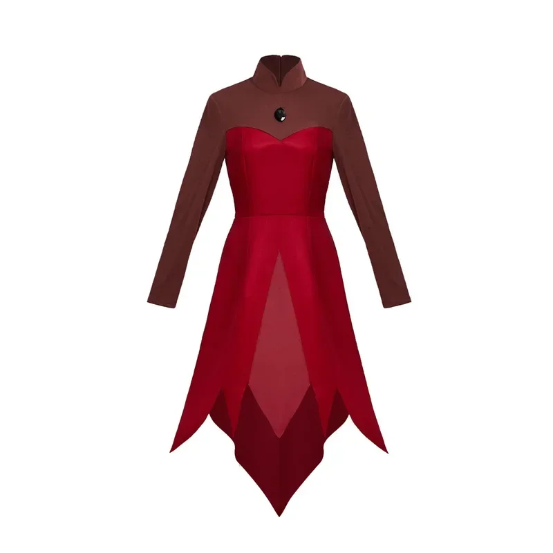 SN88 Anime The Owl House Witch Edalyn Clawthorne Cosplay Costume Eda Raine King Dress Red Uniform Halloween Carnival Suit fo%#2@