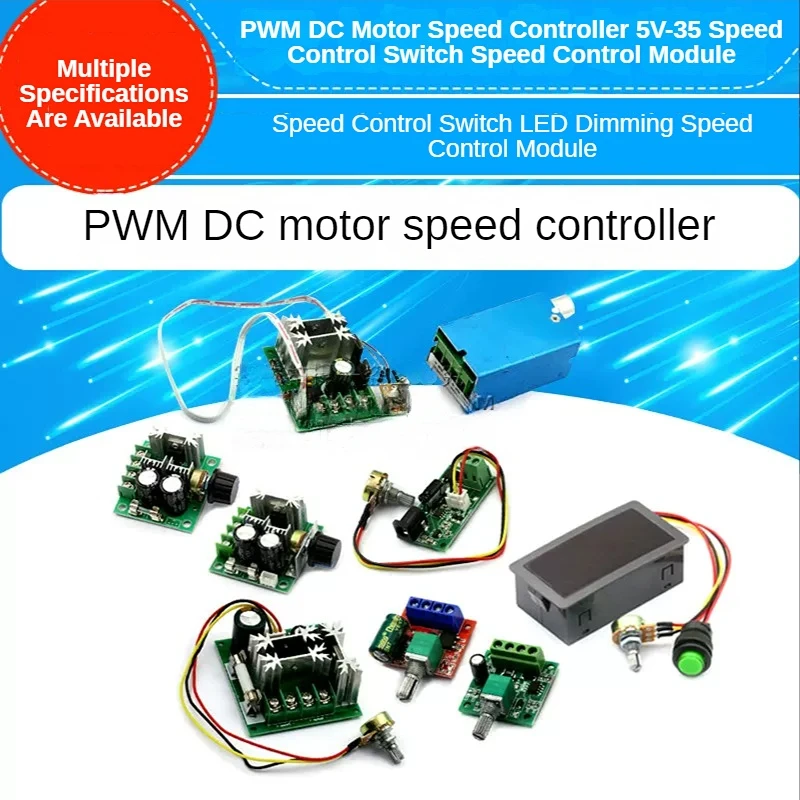 PWM DC Motor Governor 5V-35 Speed-Regulating Switch LED Dimming Speed-Regulating Module 2A/3A/5A/15A