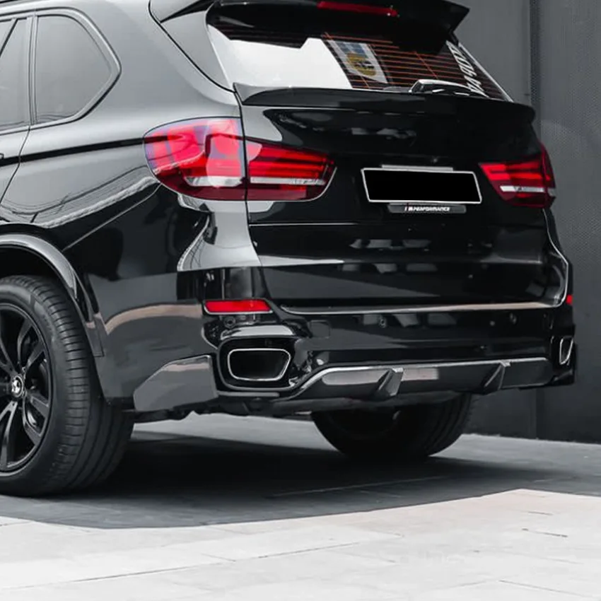 For BMW X5 F15 M Sport 2014-2018 MP Rear Lip Diffuser Corner Spoiler Gloss Black
