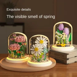 Building Block Flower Eternal Rose Small Particle Building Block Assembly Toy Gift Desktop Decoration