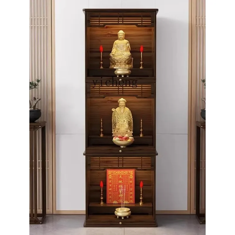 GZ-20  Wall-mounted Guanyin Statue, God Of Wealth Cabinet, Altar Cabinet, Shrine Cabinet, Bodhisattva Worship Platform