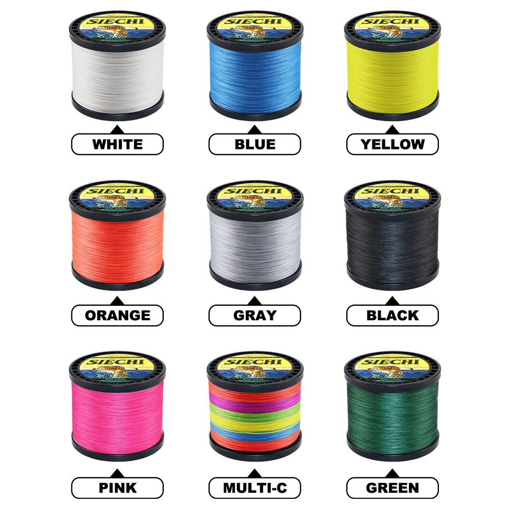 SIECHI 300M 500M 1000M 8 Strands 4 Strands 20-88LB PE Braided Fishing Wire Multifilament Super Strong Fishing Line Japan