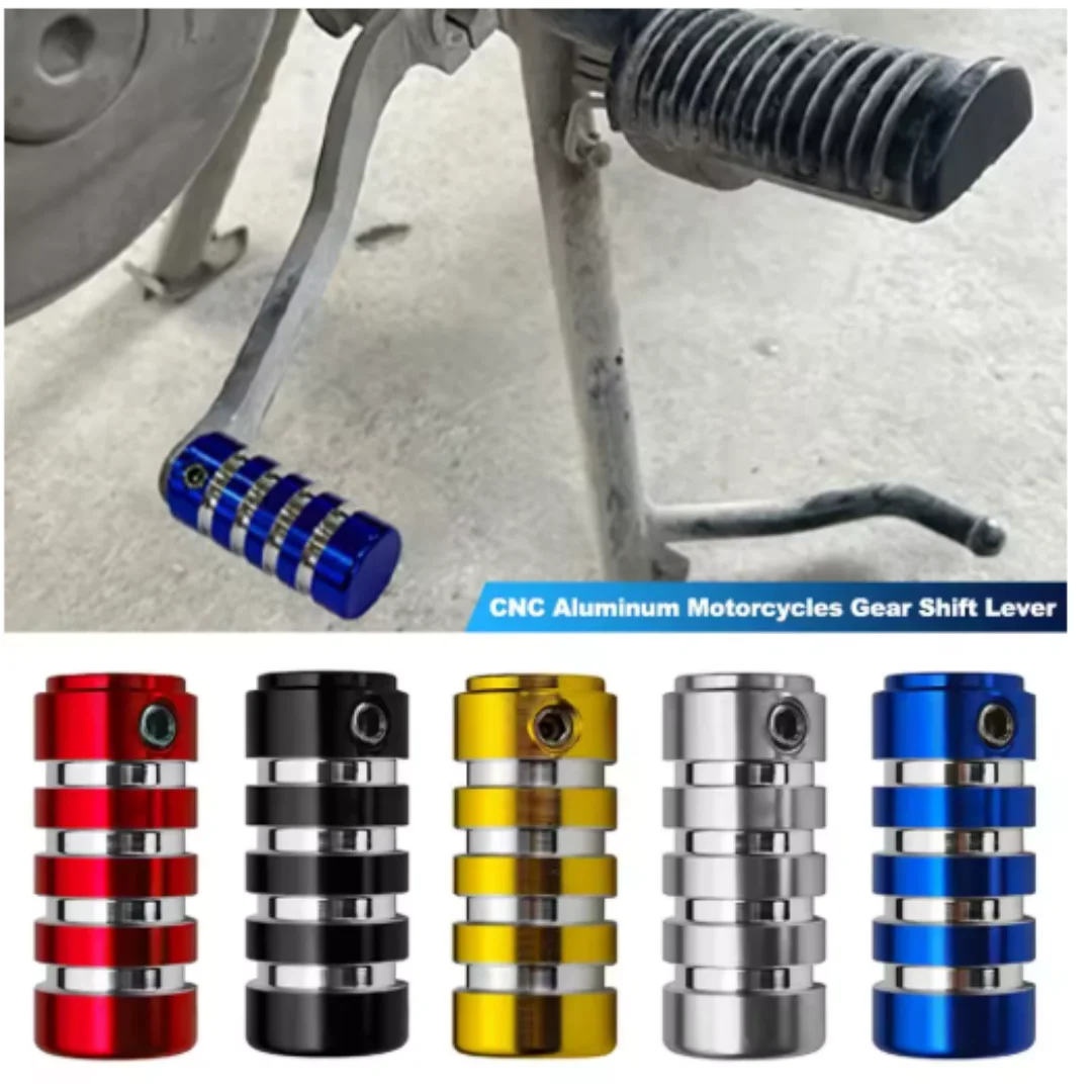 1pc Universal CNC Aluminum Motorcycle Gear Shift Lever Cover Foot Peg Pad Pedal Kick Start Protective Sleeve Accessories