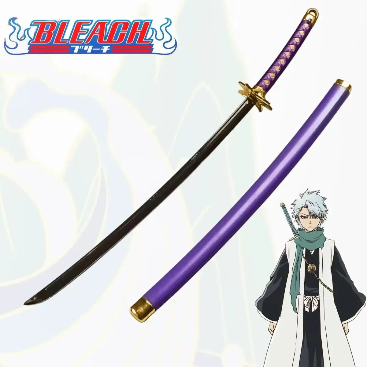

9.8inch Bleach Toushirou Metal Katana Sword Japanese Katana Sabre Original Samurai Ninja Knife Cosplay Accessories Prop Toy