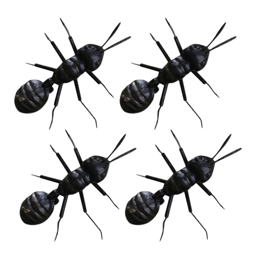 

4pcs Statue Desktop Ornament Office Decor Miniature Figurines Insect Modeling Simulated Ant Decor Garden Lawn Decoration