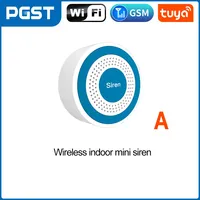 PGST Indoor 433Mhz Wireless Siren Sound and Flash Alarm for Smart Security System Compatible with PG103 PG105 PG107 PG108 Models