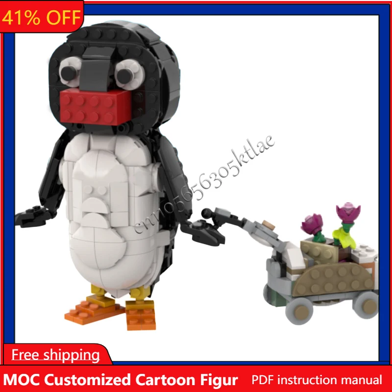 

458 PCS MOC Customize Famous 1165 Black White Penguin Family Brickheaded Sets Creative Assembly Toy Kid Gifts Collection Display