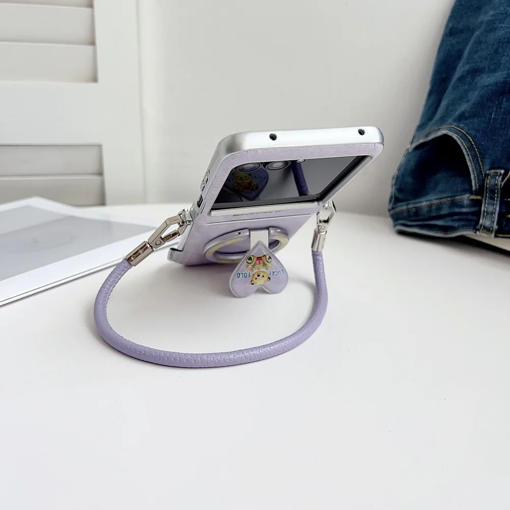 حافظة مغناطيسية قوية بمشبك جانبي فضي الحواف من قماش الدنيم لهاتف موتورولا رازر 60 الترا موتو رازر 60 2025 50 رازر + غطاء حماية #4