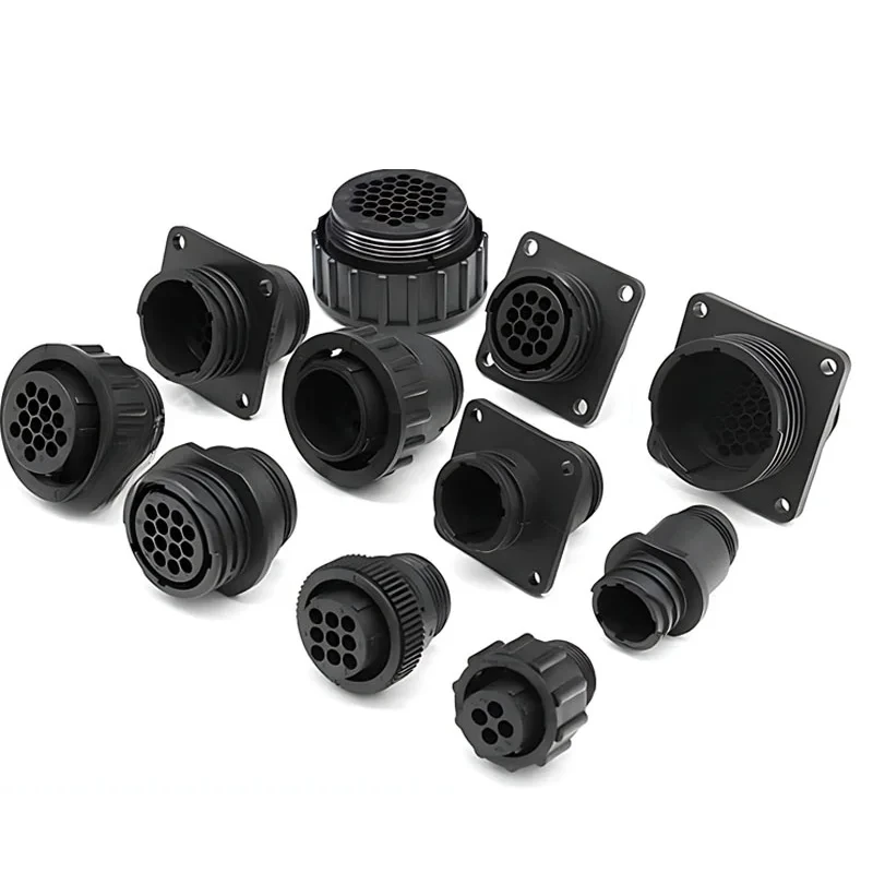 1/5/20/50Set AMP/TE Type Auto Sensor Plug Socket Surface Mount Equipment Signal Connector 4/9/14 Pin Smema Connector Male Female