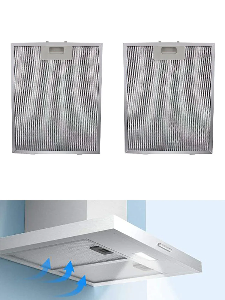 2Pcs Cooker Hood Filters Metal Mesh Extractor Ventilation Aluminium Aspirator Vent Filter 320 X 260mm