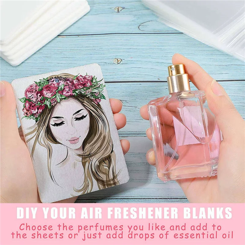 أجهزة المتسوق 50 قطعة صفائح معطّر الهواء للسيارة التسامي صفائح معلقة معطرة للسيارة ورأى صفائح عطرة مستطيلة ذاتية الصنع