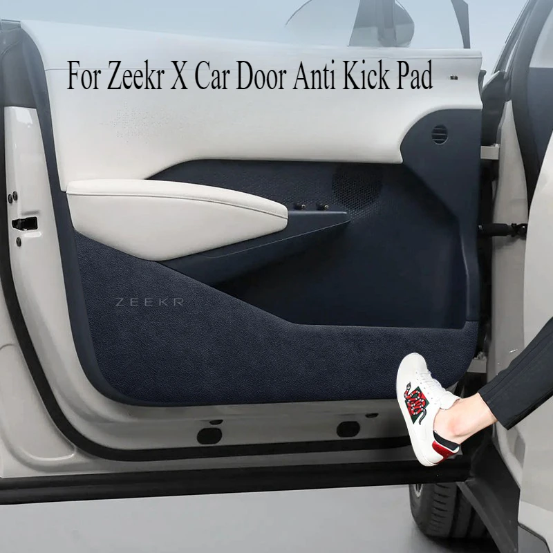 

For Zeekr X 2023 Door Anti Kick Pad Suede Door Panel Scratch Resistant and Anti Kick Leather Protective Sticker Interior