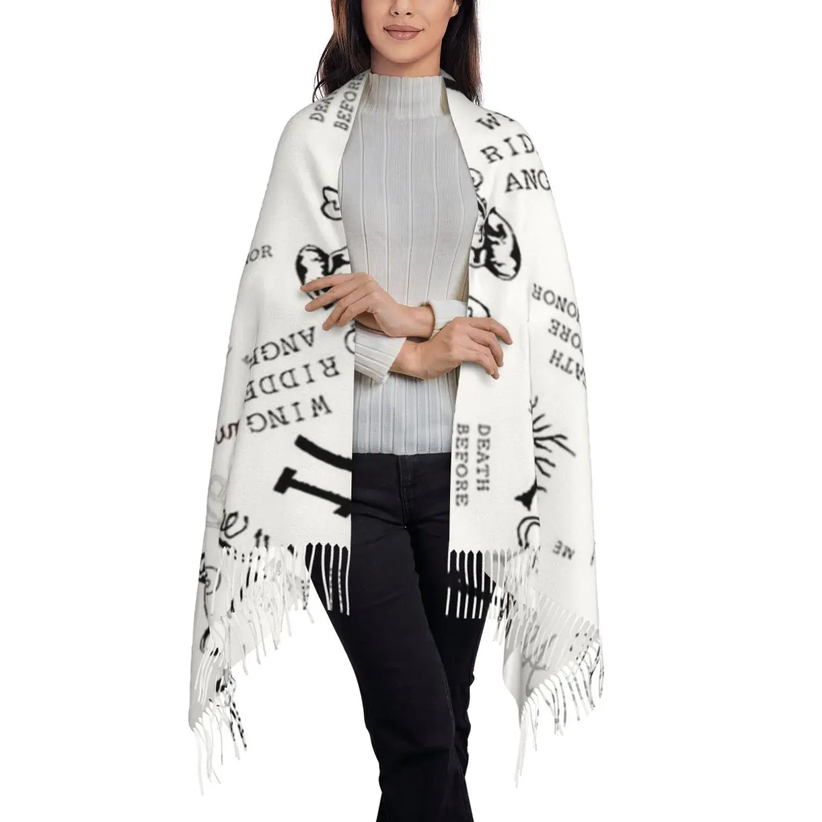 XXXTentacion Tattoos Wallpaper Backpack Scarf Tassel Scarves for Women Soft Warm Shawls and Wraps Large Fall Winter Shawl Wrap